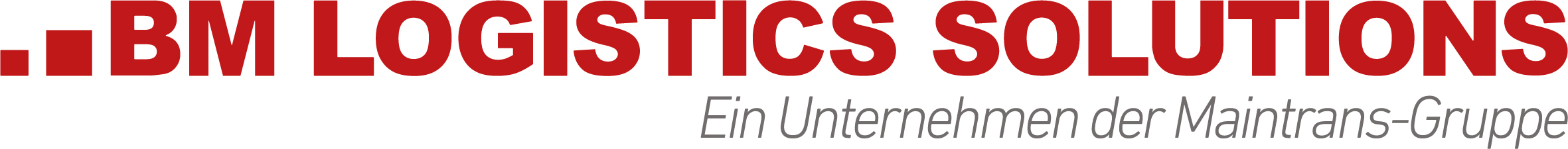 Logo von BM Logistics Solutions, ein Unternehmen der Maintrans-Gruppe.